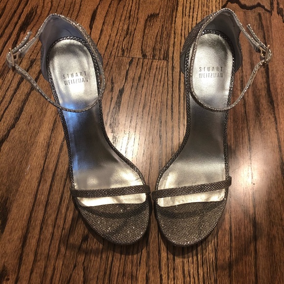 Stuart Wietzman Nudist Heels in Platinum - Picture 3 of 7